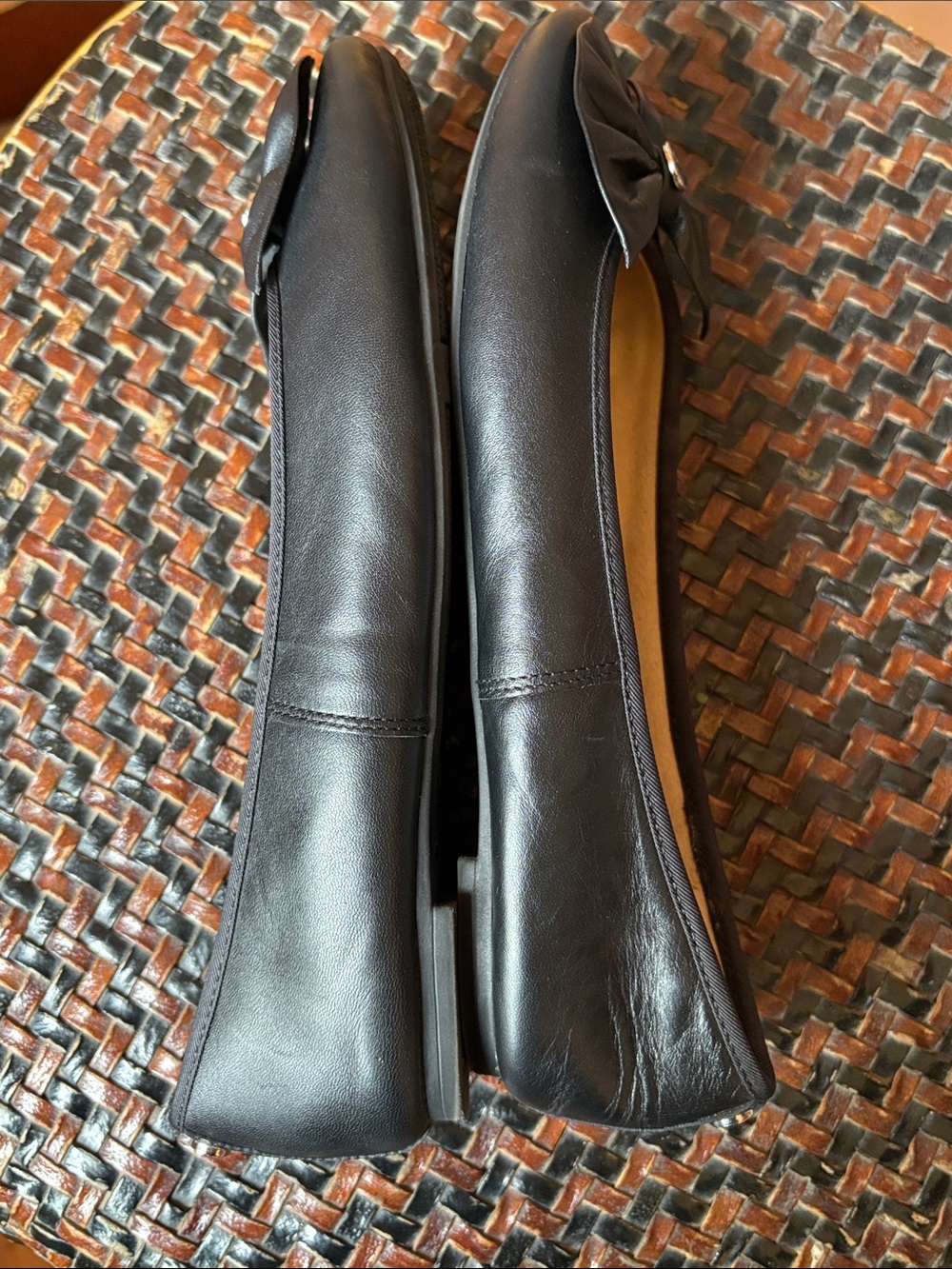 Circus by Sam Edelman Black Bow-Accent Ballet Flats Size 8 - Picture 3 of 8